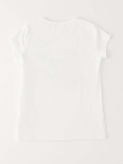 T-shirt maniche corte unisex bambino bianca Ido