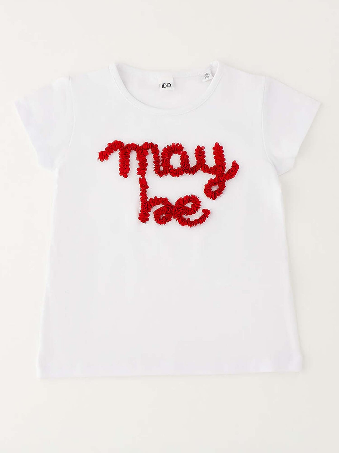 T-shirt maniche corte unisex bambino bianca Ido