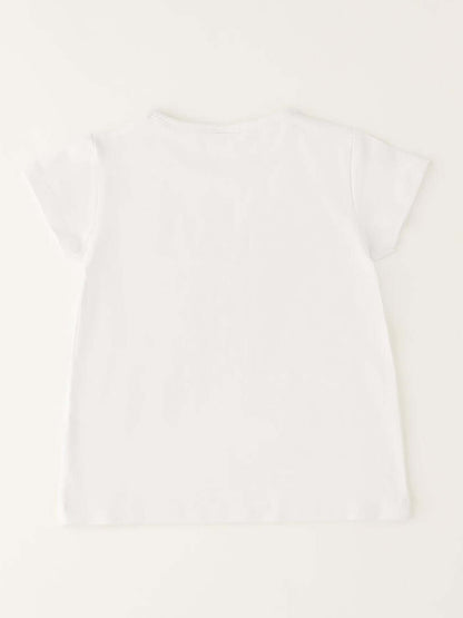 T-shirt maniche corte unisex bambino bianca Ido