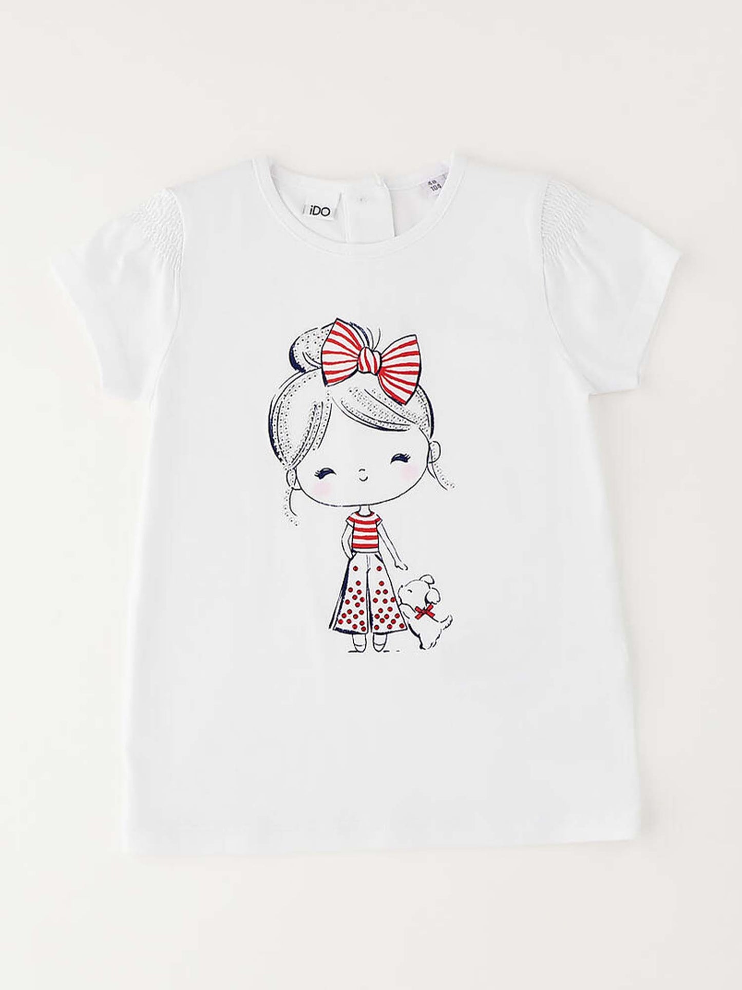 T-shirt maniche corte unisex bambino bianca Ido
