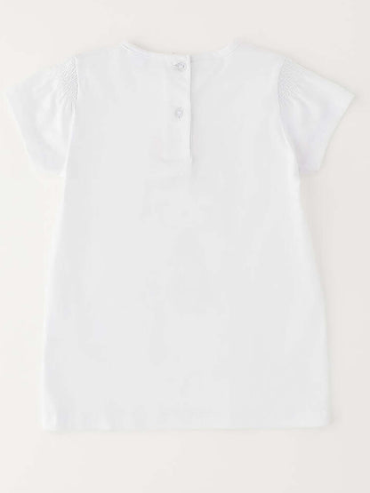 T-shirt maniche corte unisex bambino bianca Ido