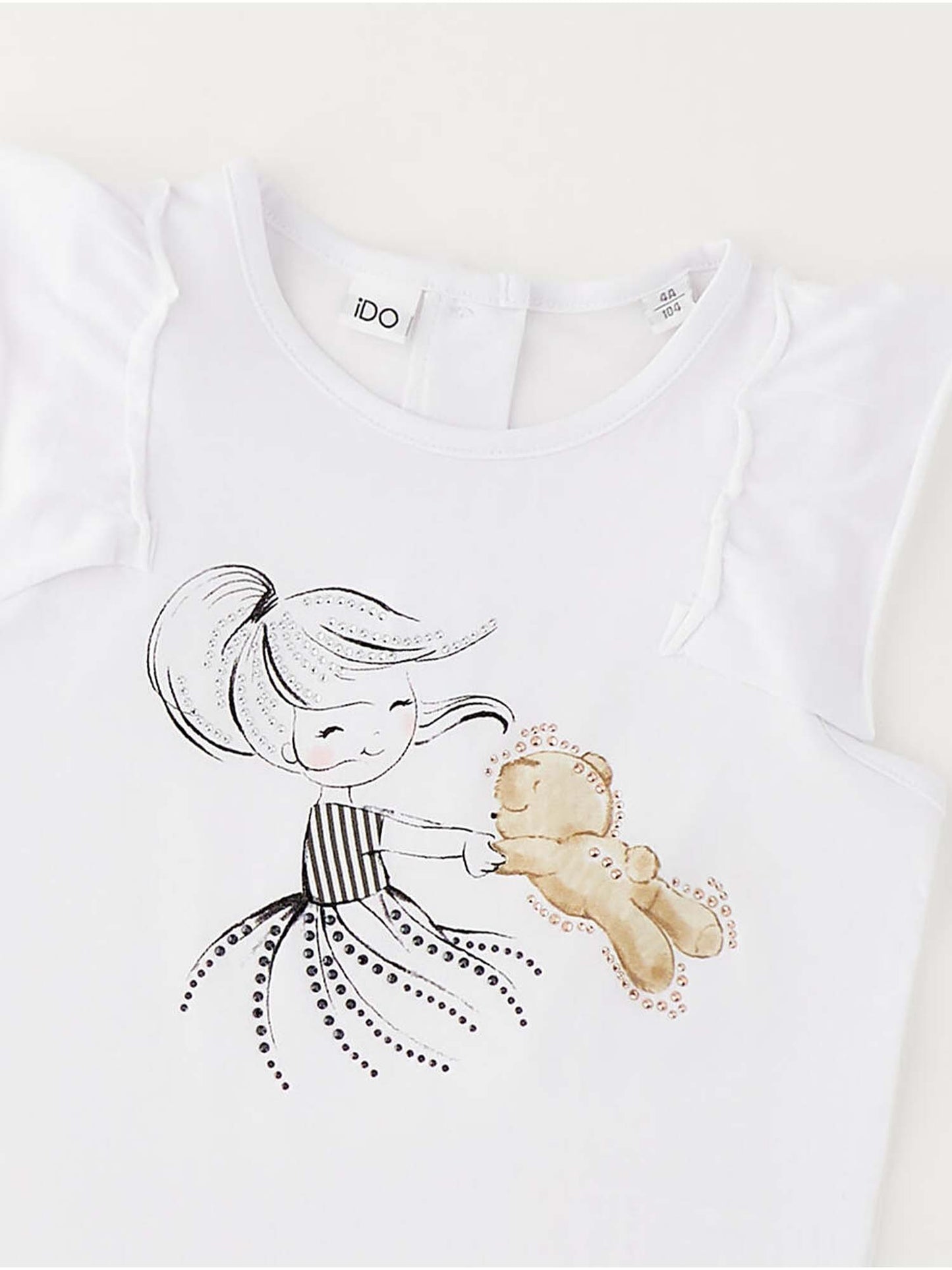 T-shirt maniche corte unisex bambino bianca di Ido
