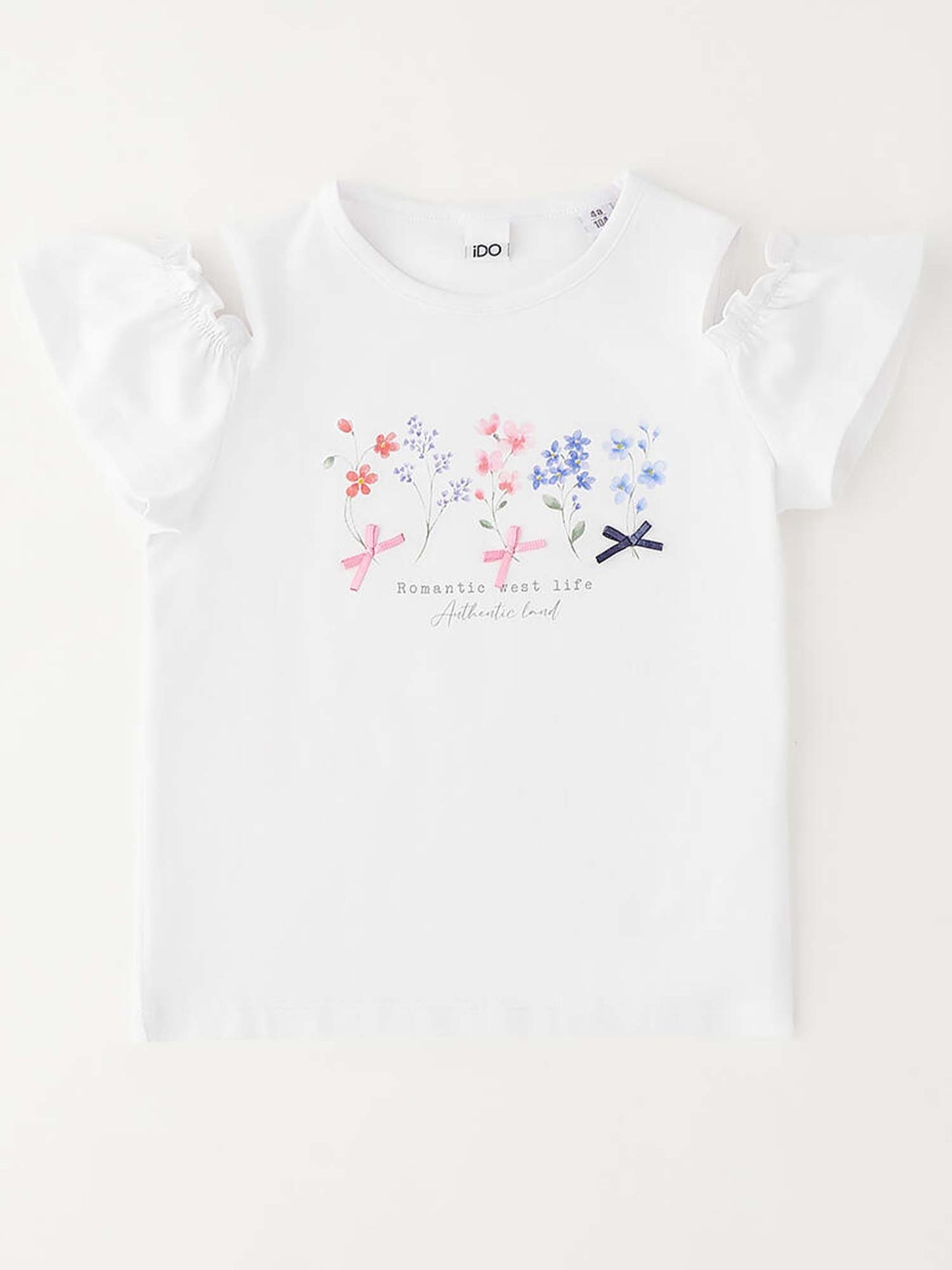 T-shirt con maniche corte unisex bambino bianca Ido