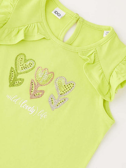 Canotta unisex bambino Ido in giallo per la primavera-estate