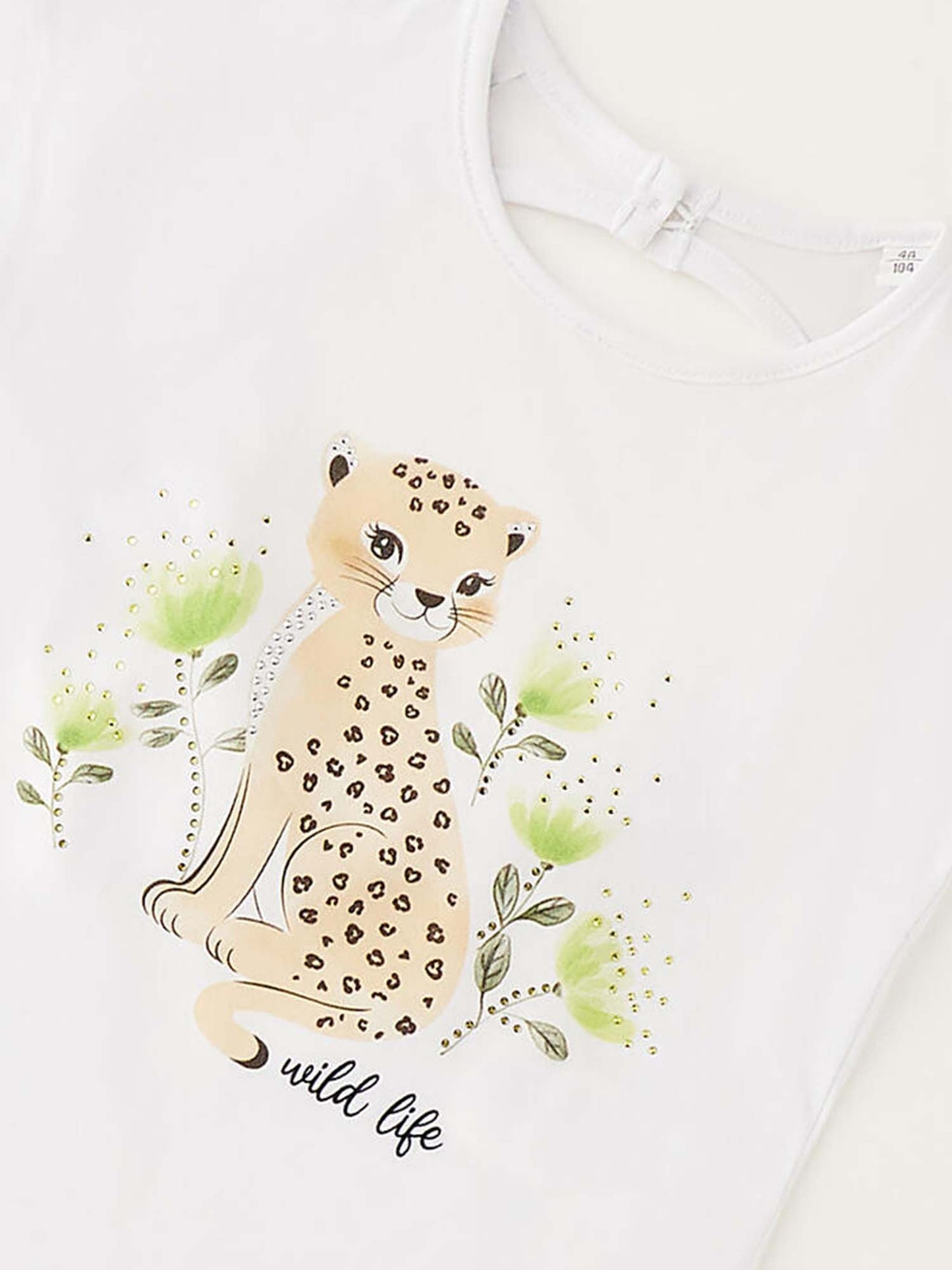 T-shirt a maniche corte unisex bambino bianca Ido