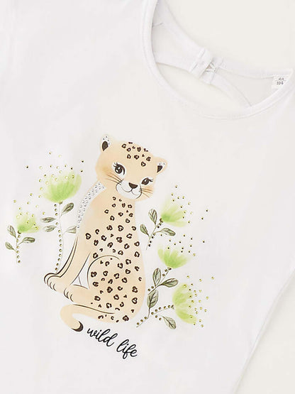 T-shirt a maniche corte unisex bambino bianca Ido
