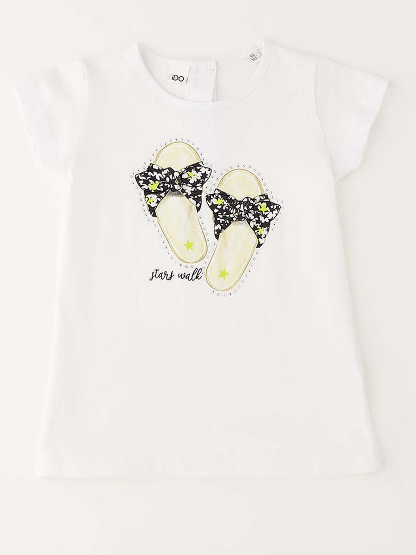 T-shirt maniche corte unisex bambino bianca Ido