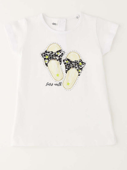 T-shirt maniche corte unisex bambino bianca Ido