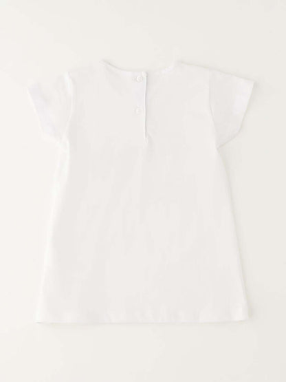 T-shirt maniche corte unisex bambino bianca Ido