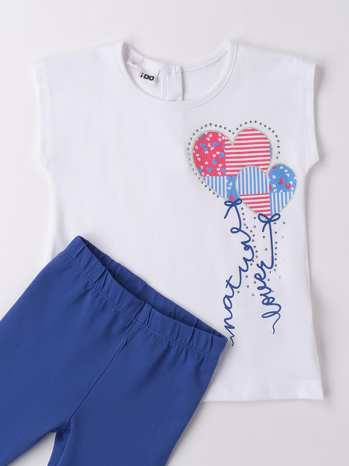 IDO BTS T-SHIRT+SHOR - BIANCO-BLU