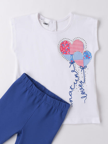 IDO BTS T-SHIRT+SHOR - BIANCO-BLU