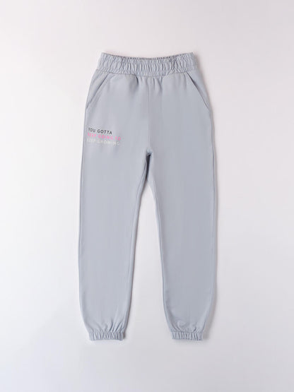 PANTALONE JOGGING IDO RAGAZZA CELESTE