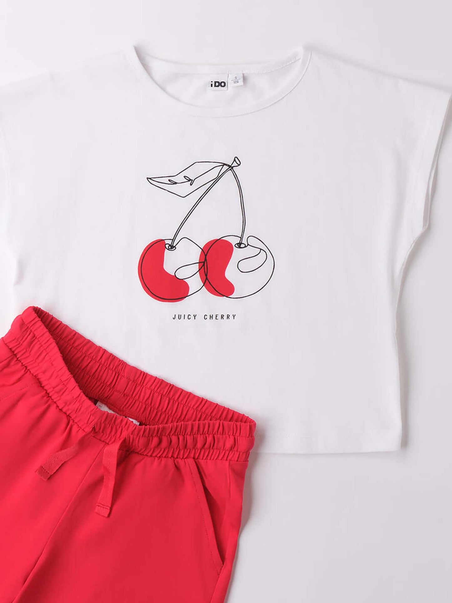 IDO BTS T-SHIRT+SHOR - BIANCO-ROSSO
