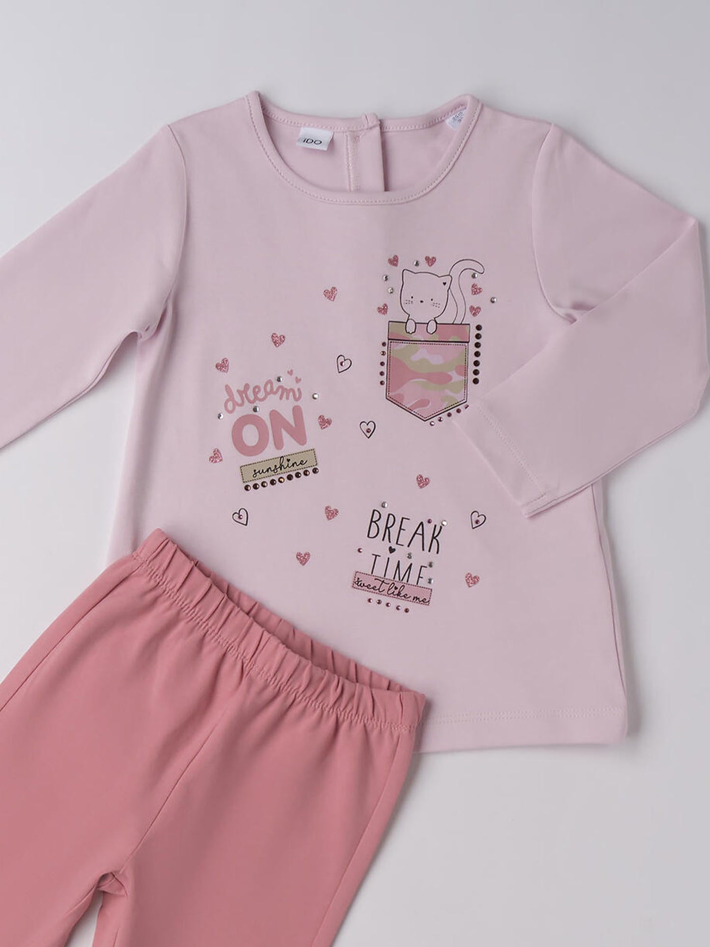 COMPLETO MAGLIA+LEGGINGS IDO DA BAMBINA ROSA
