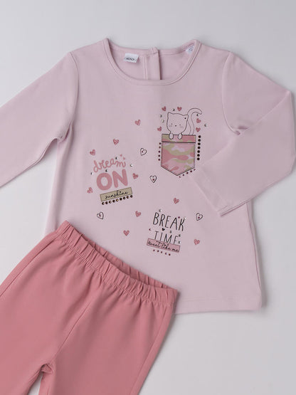 COMPLETO MAGLIA+LEGGINGS IDO DA BAMBINA ROSA