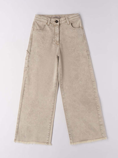 JEANS WIDE LEG iDO DA BAMBINA BEIGE