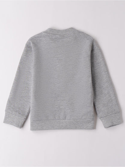 FELPA BTS CON ZIP iDO BAMBINA GRIGIO