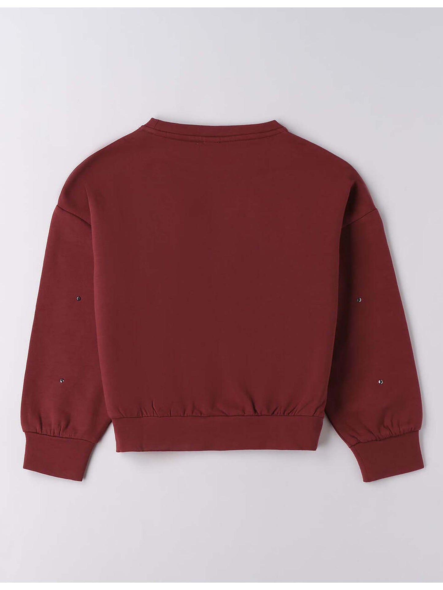 FELPA CON BORCHIE iDO DA BAMBINA BORDEAUX