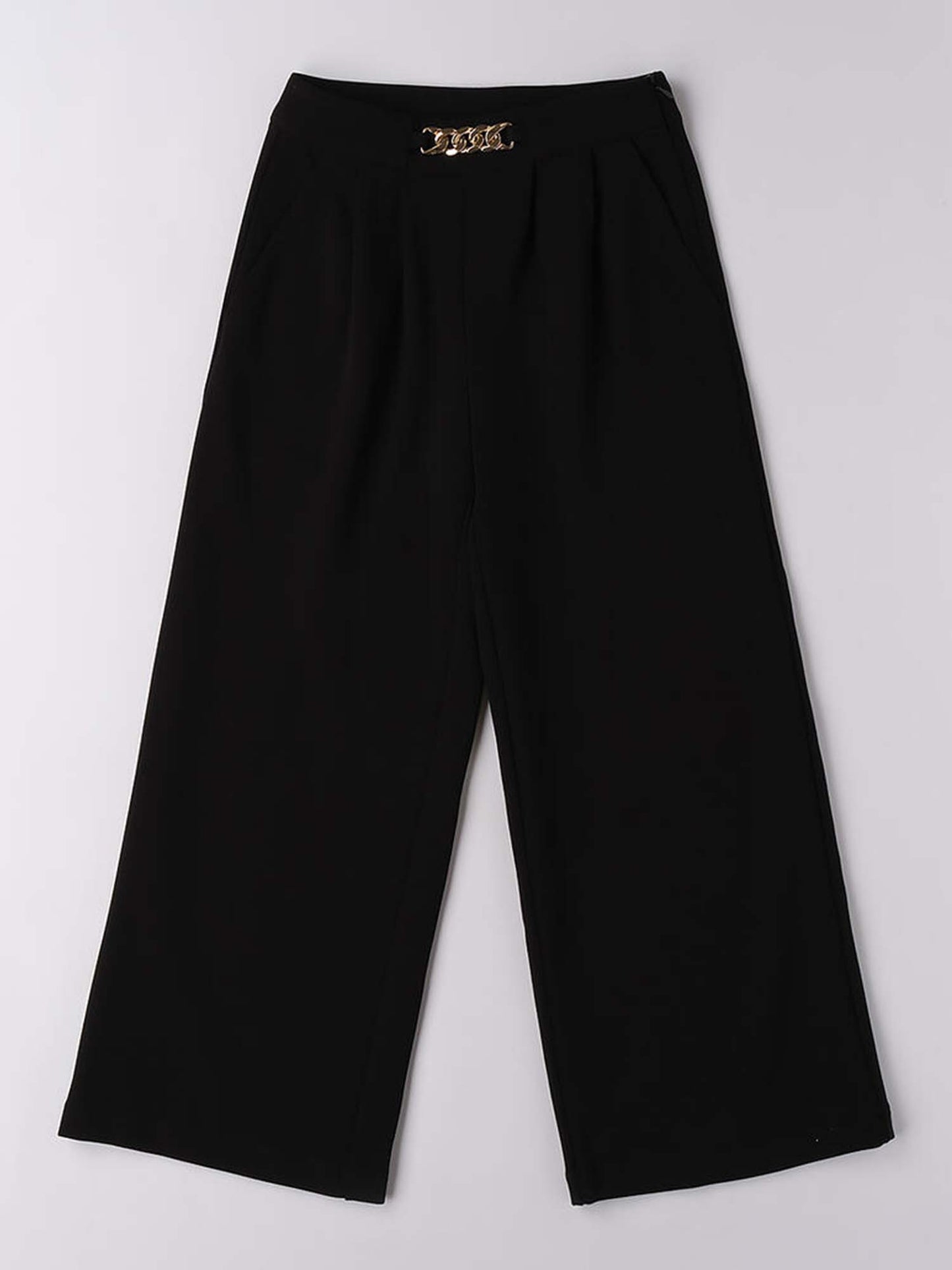 PANTALONE WIDE LEG iDO DA BAMBINA NERO
