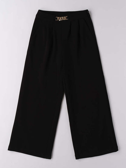 PANTALONE WIDE LEG iDO DA BAMBINA NERO
