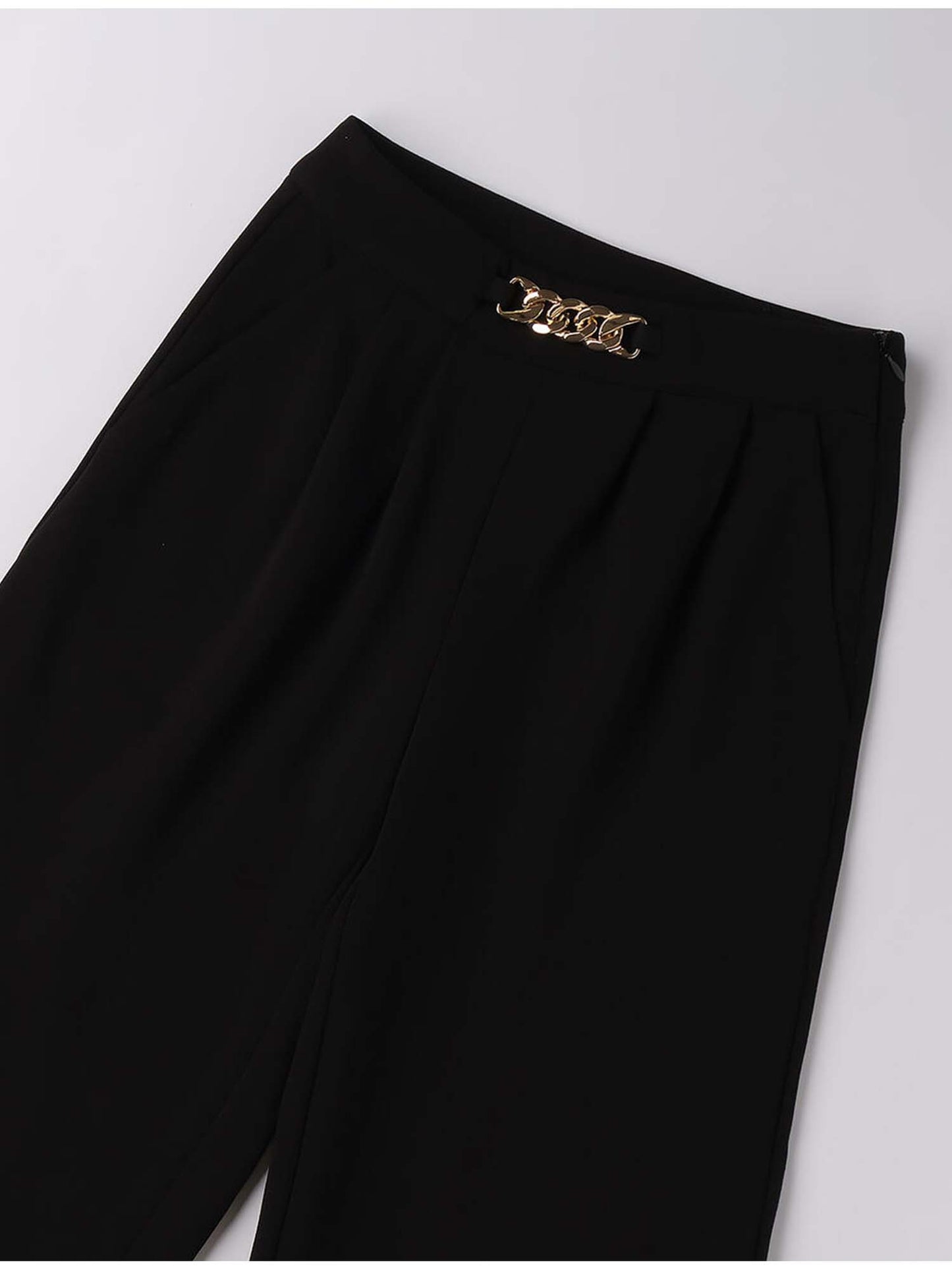 PANTALONE WIDE LEG iDO DA BAMBINA NERO