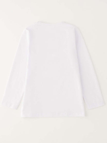 T-shirt bianca a maniche corte unisex bambino Ido 4G403