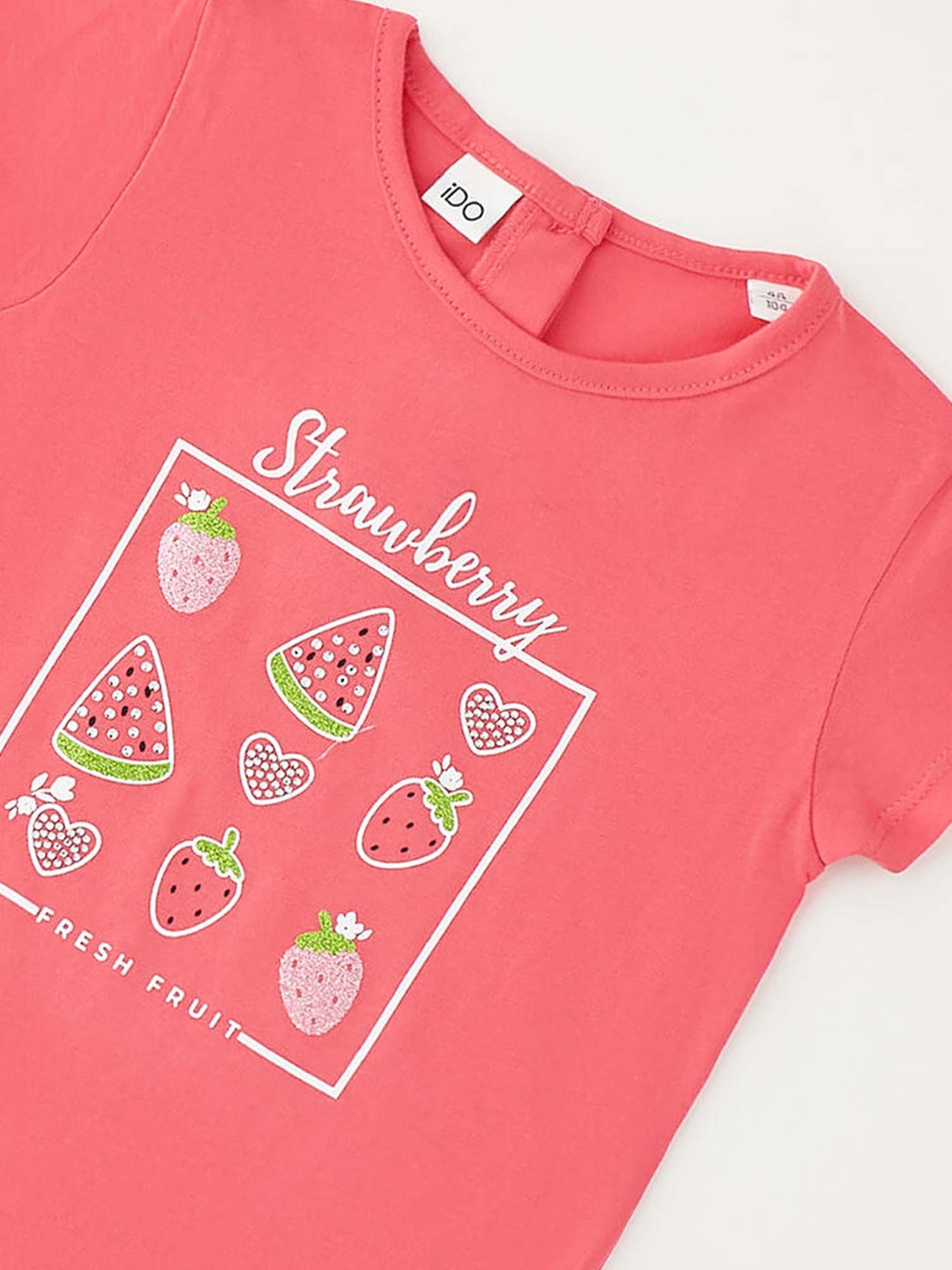 T-shirt maniche corte unisex bambino Ido in rosa
