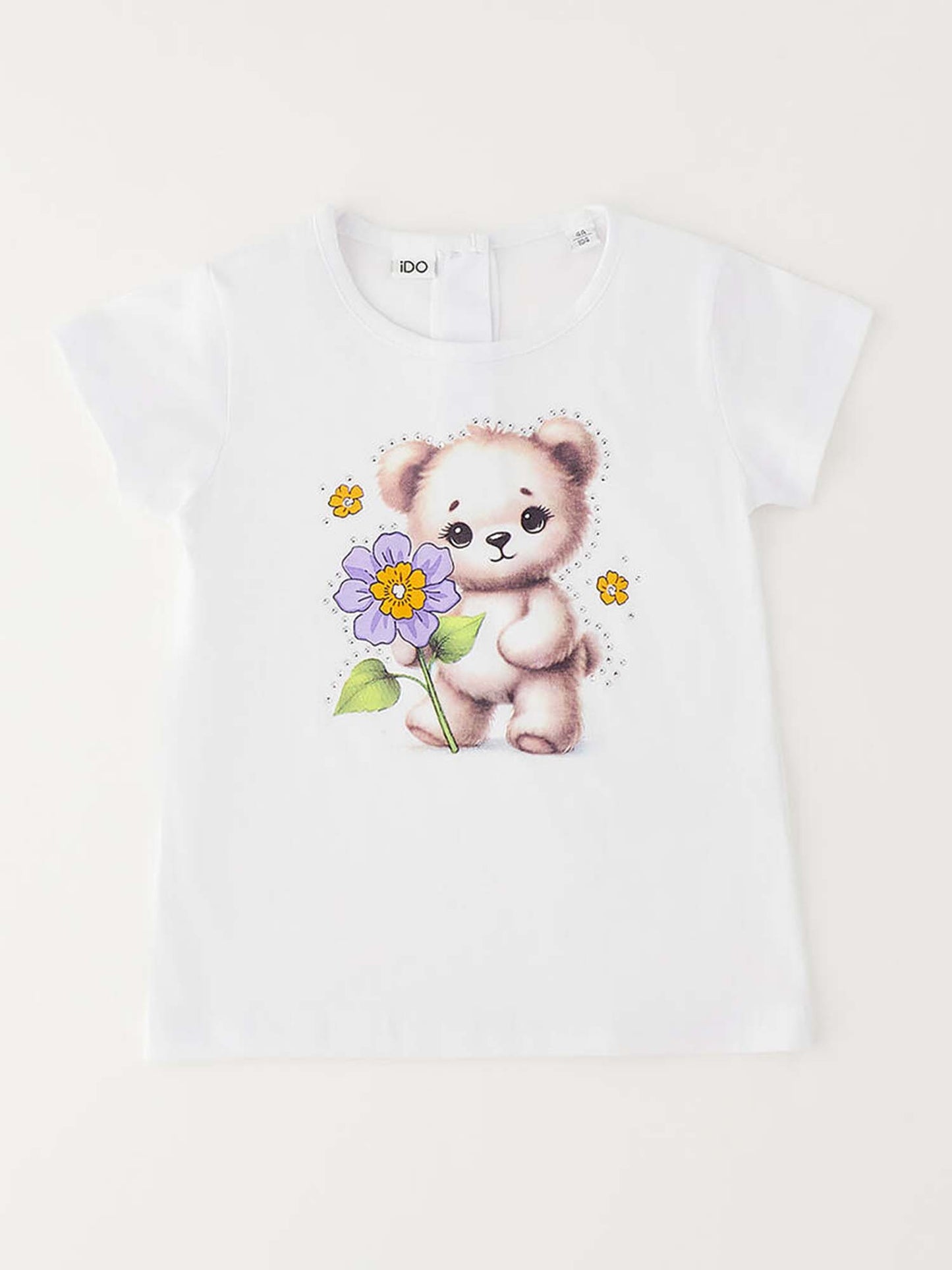 Ido T-shirt a maniche corte unisex bambino bianca