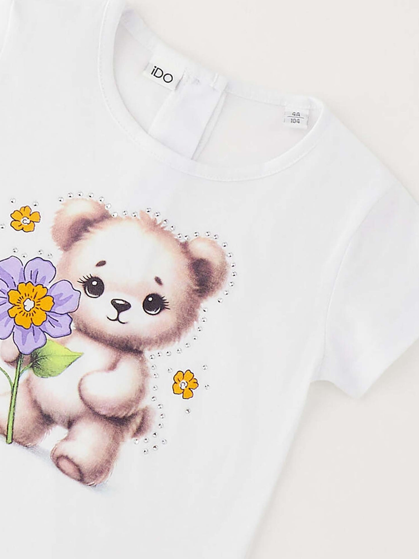 Ido T-shirt a maniche corte unisex bambino bianca