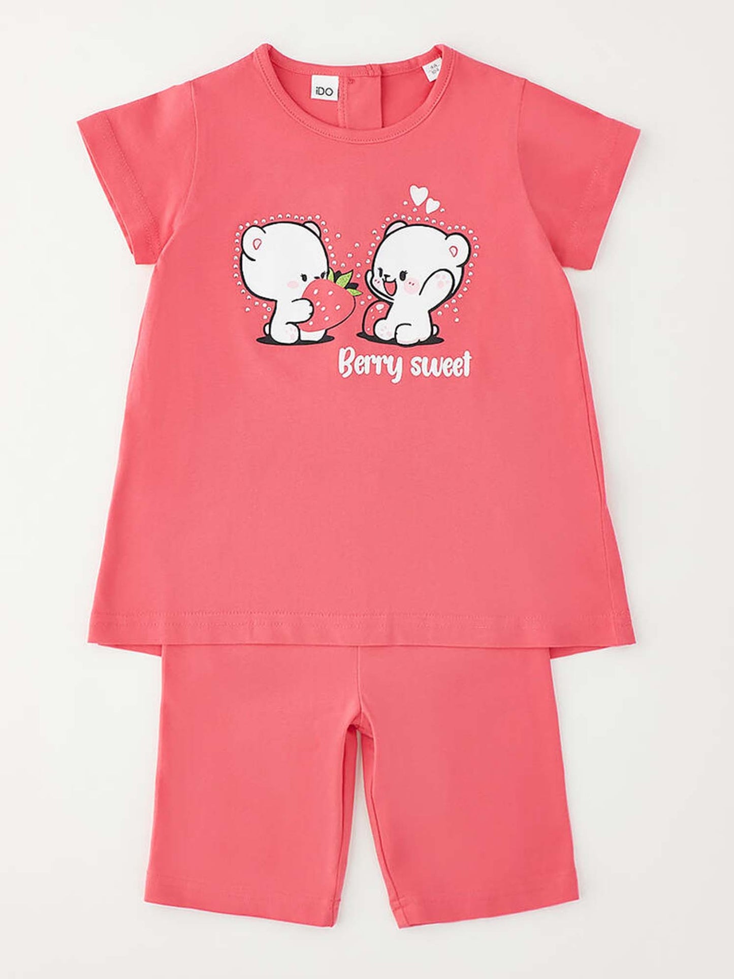 Completo unisex bambino Ido in fucsia per primavera-estate