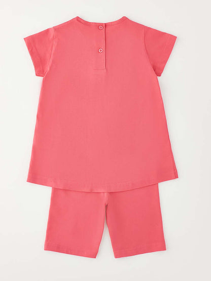 Completo unisex bambino Ido in fucsia per primavera-estate