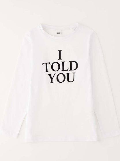 T-shirt maniche corte Ido bianca per bambino e bambina