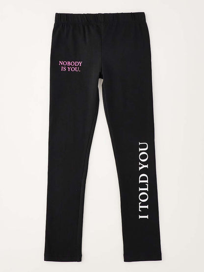 Leggings nero flared unisex bambino Ido