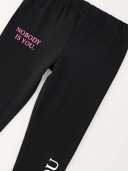 Leggings nero flared unisex bambino Ido