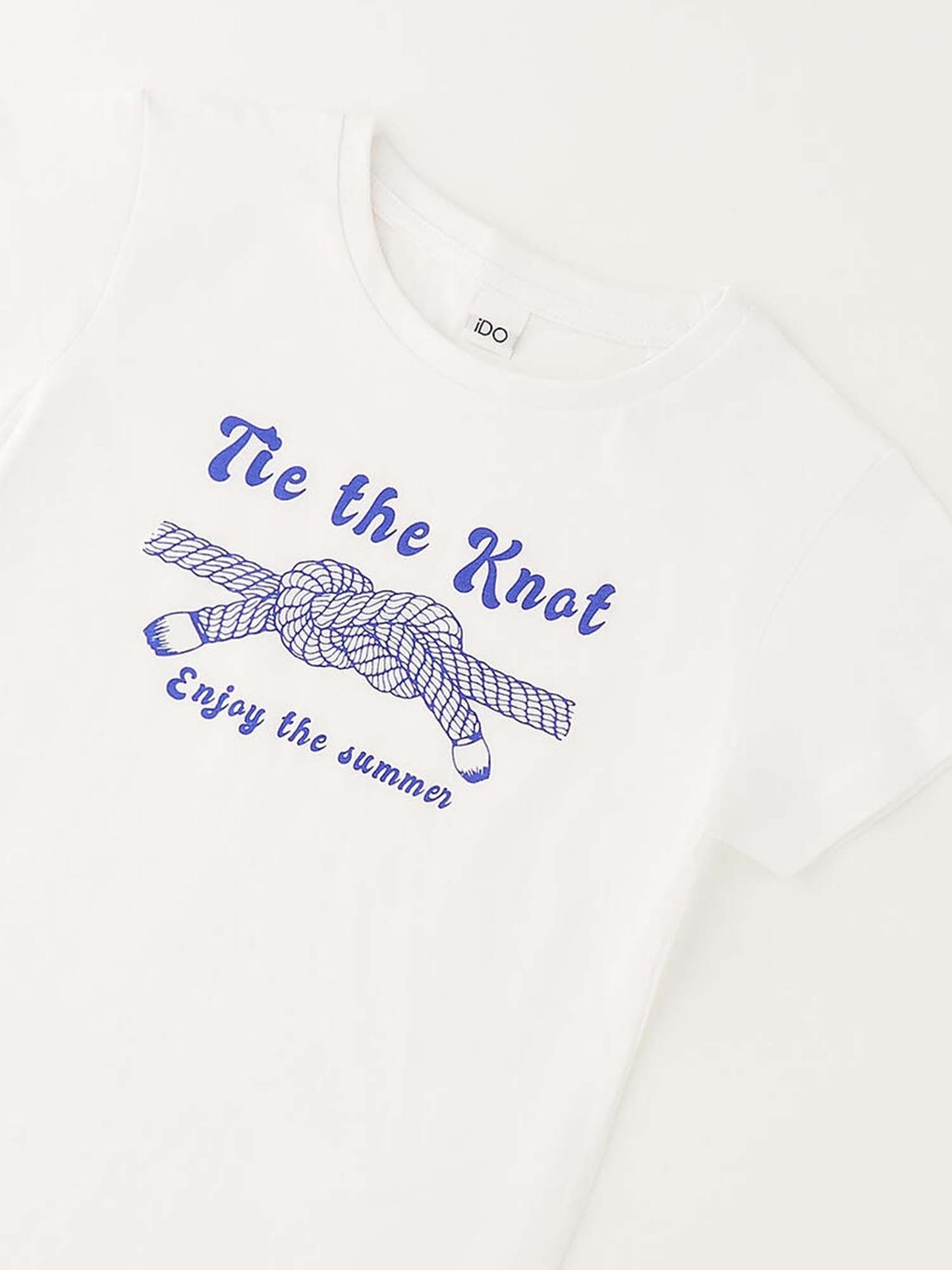 T-shirt unisex bambino Ido in cotone bianca