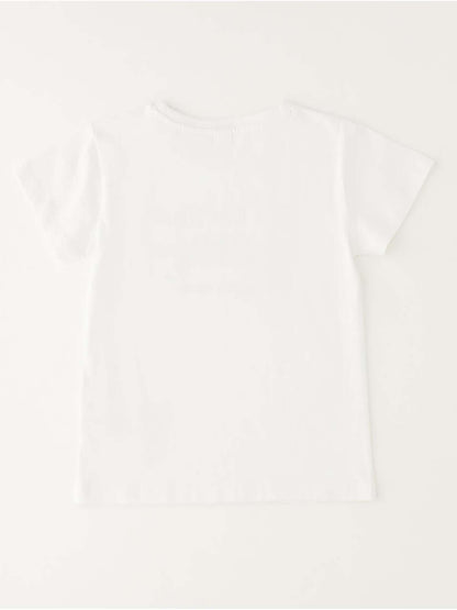 T-shirt unisex bambino Ido in cotone bianca