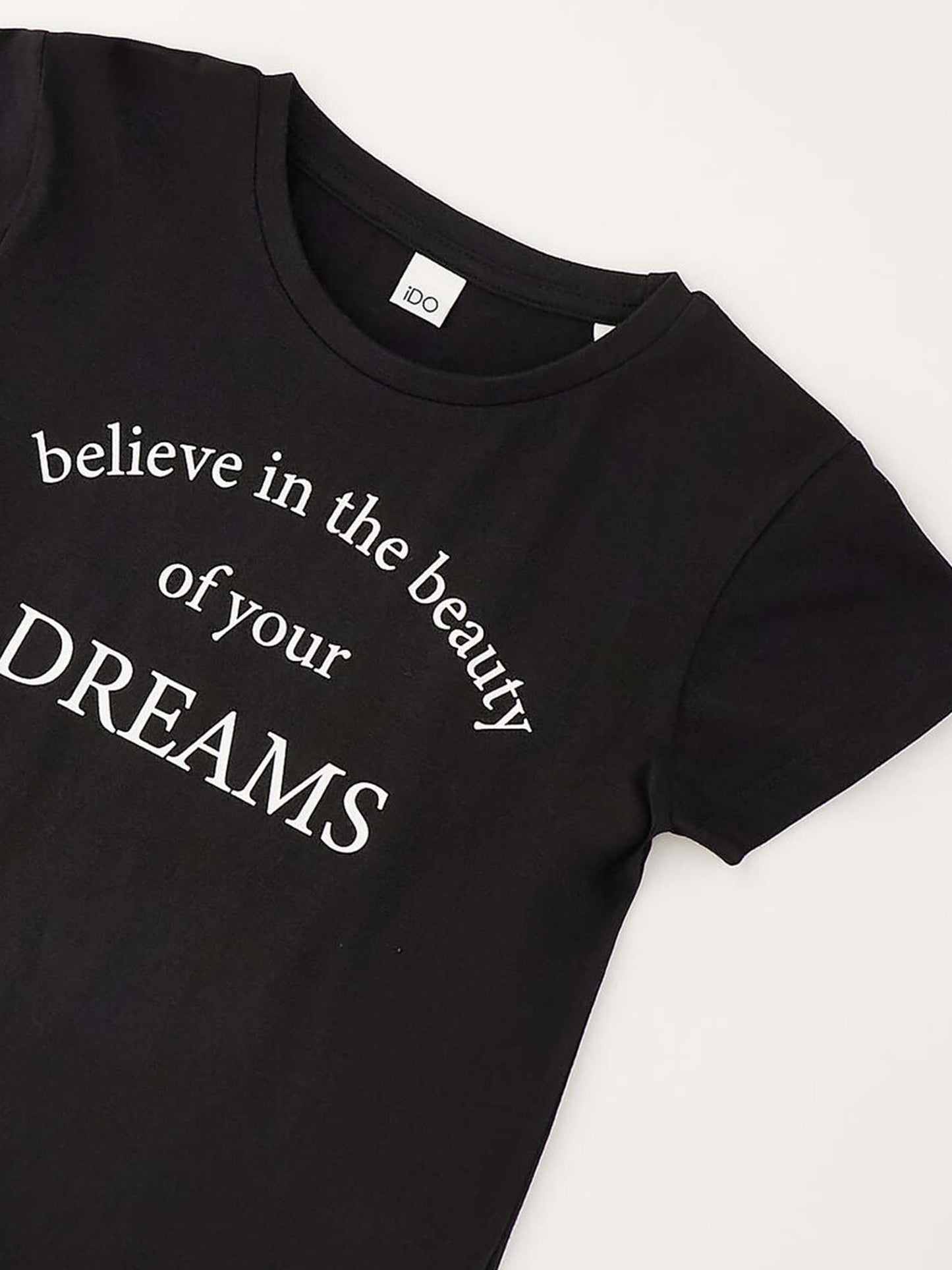 T-shirt nera unisex bambino Ido 4G855 G1 0658