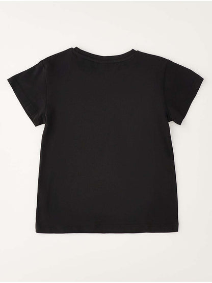 T-shirt nera unisex bambino Ido 4G855 G1 0658