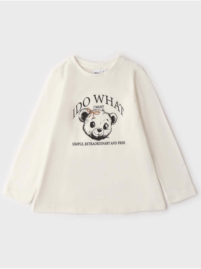 Ido BTS T-shirt ml, t-shirt a maniche lunghe unisex bambino bianca