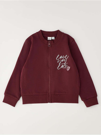 Ido Bts Felpa Zip Ft, felpa Unisex bambino bordeaux