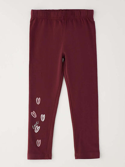 Ido 4H529 2953, leggings Unisex bambino bordeaux