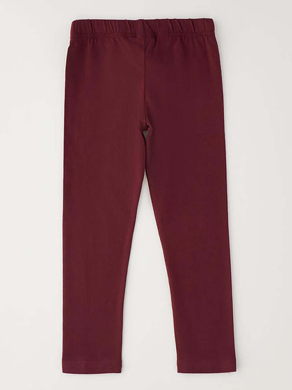 Ido 4H529 2953, leggings Unisex bambino bordeaux