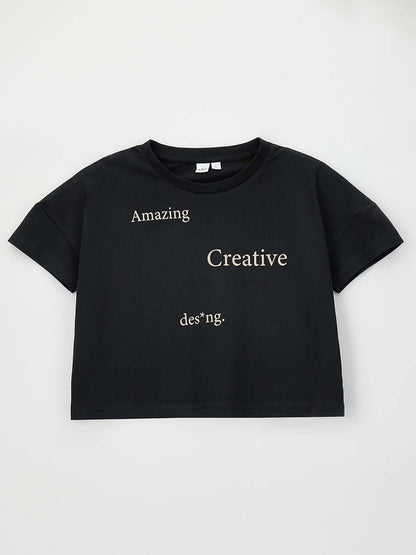 Ido 4H772 0658, t-shirt a maniche lunghe Unisex bambino nera