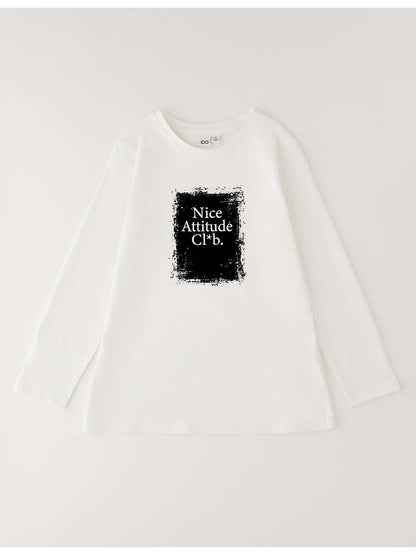 Ido BTS, t-shirt a maniche lunghe unisex bambino bianca