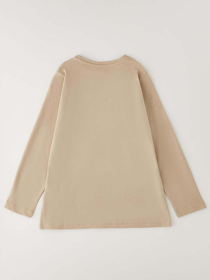 Ido BTS T-Shirt ML, t-shirt a maniche lunghe Unisex bambino beige