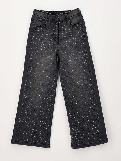 Jeans jogger nero in cotone per bambino unisex iDo