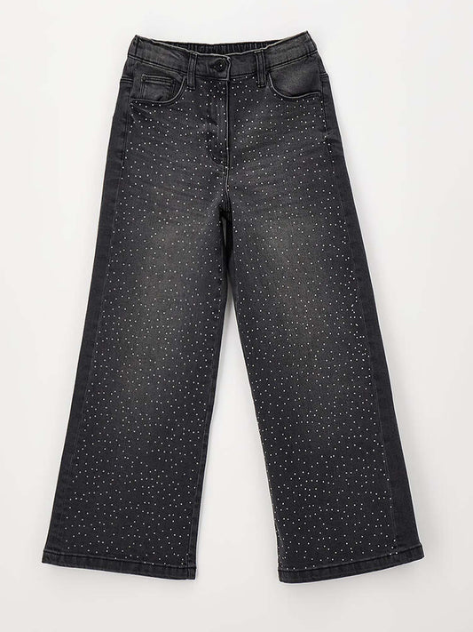 Jeans jogger nero in cotone per bambino unisex iDo