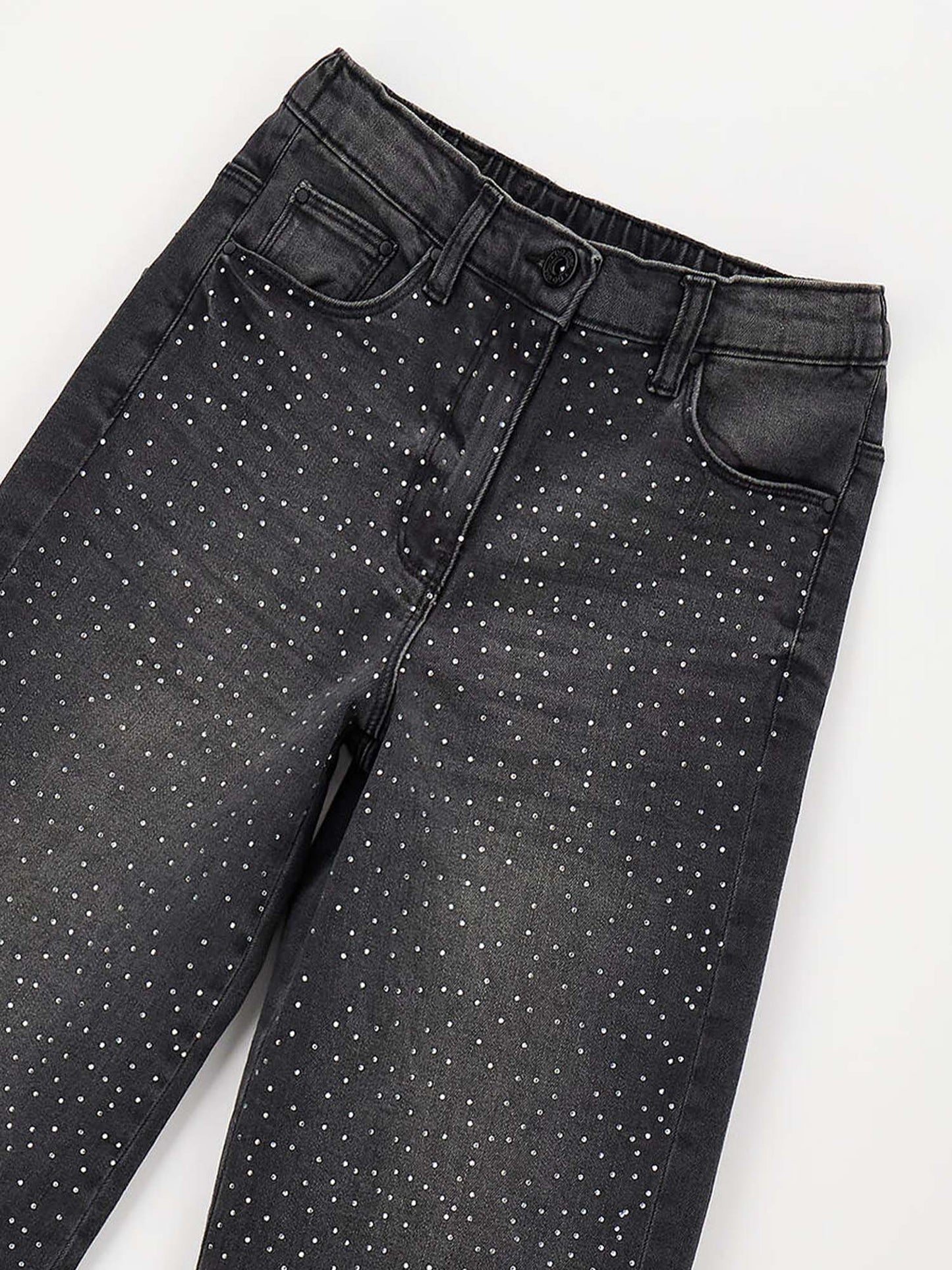 Jeans jogger nero in cotone per bambino unisex iDo