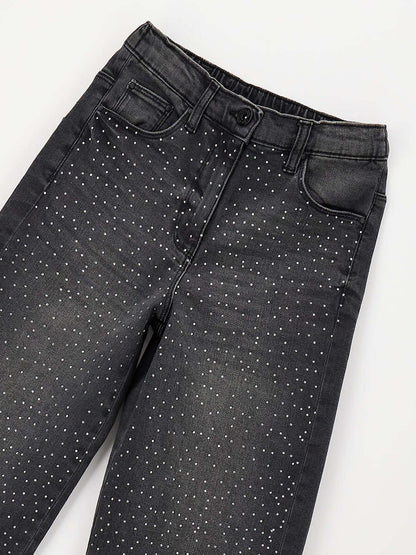 Jeans jogger nero in cotone per bambino unisex iDo