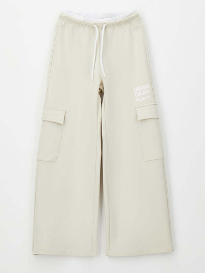 Pantaloni beige unisex bambino Ido per la primavera-estate